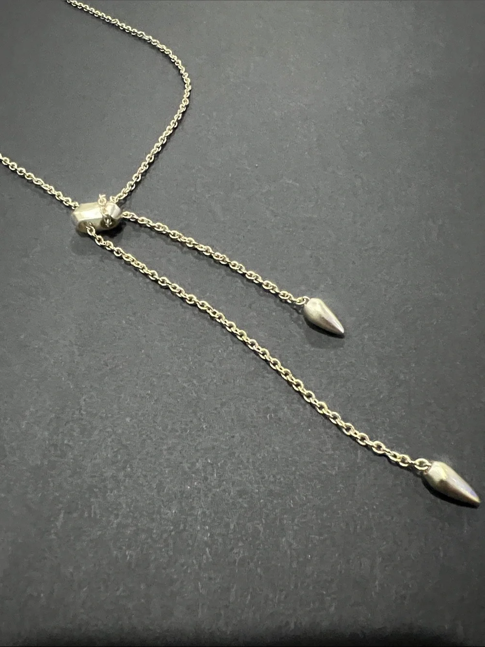 Kendra Scott Delicate Silver Tone Slider Necklace for Women